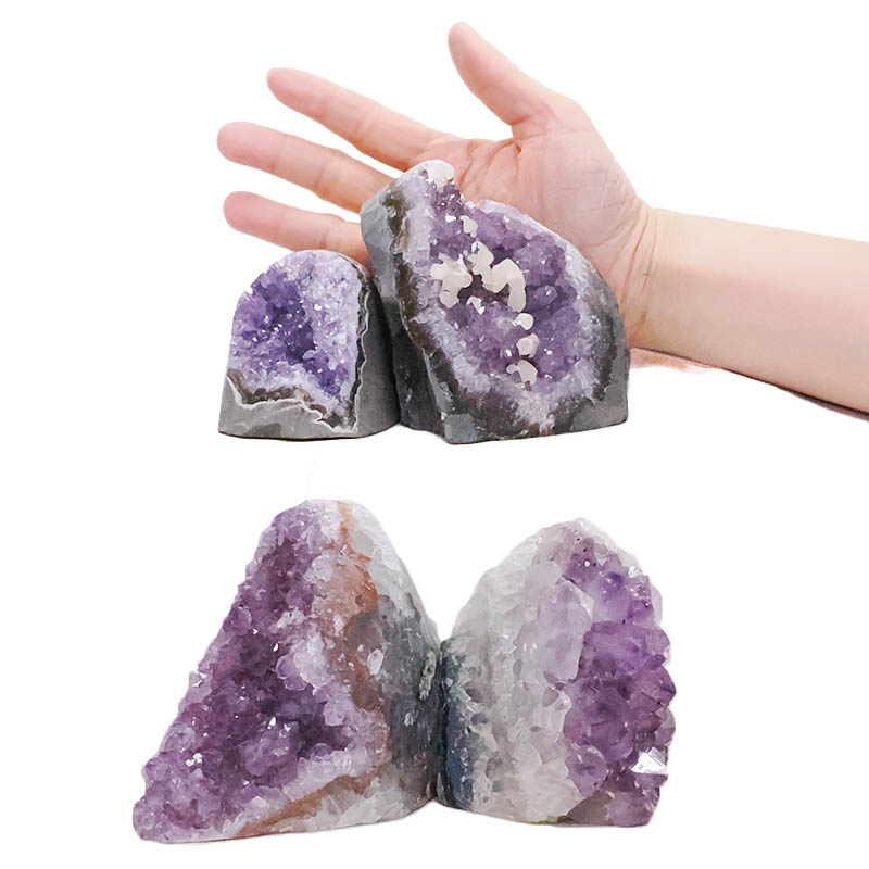 2.38kg Amethyst Polished Crystal Geode Specimen Set 4 Pieces DK1121 4 Amethyst Polished Crystal Geode Specimen Set 4 Pieces DK1121 | Crystal Factory