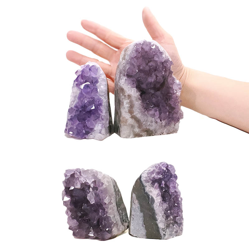 2.39kg Amethyst Polished Crystal Geode Specimen Set 4 Pieces DK1122 4 Amethyst Polished Crystal Geode Specimen Set 4 Pieces DK1122 | Crystal Factory