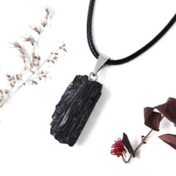 Black Tourmaline Rough Pendant - SP | Crystal Factory