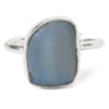 Natural Blue Opal Rough Ring - Adjustable Sliver Plated | Crystal Factory