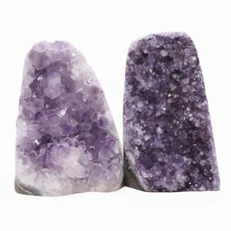 Amethyst Polished Crystal Geode Specimen Set 2 Pieces DN2064 | Crystal Factory