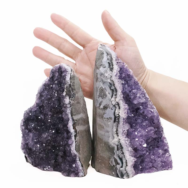 2.48kg Amethyst Polished Crystal Geode Specimen Set 2 Pieces DN2065 4 Amethyst Polished Crystal Geode Specimen Set 2 Pieces DN2065 | Crystal Factory