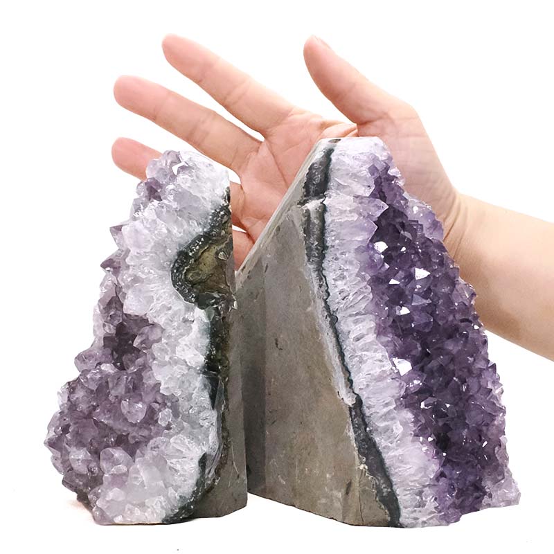 3.03kg Amethyst Polished Crystal Geode Specimen Set 2 Pieces DN2067 4 Amethyst Polished Crystal Geode Specimen Set 2 Pieces DN2067 | Crystal Factory