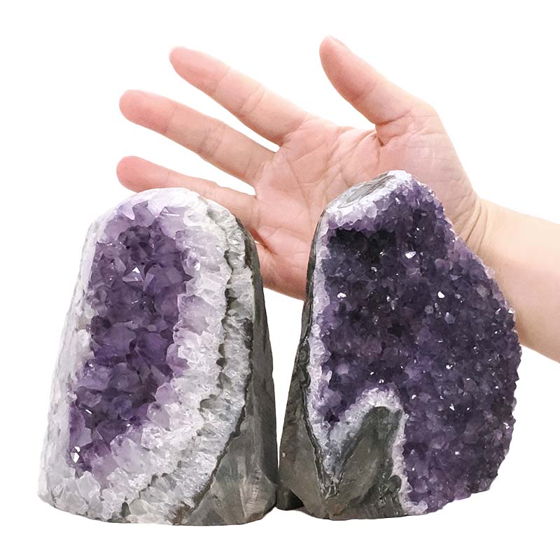 3.00kg Amethyst Polished Crystal Geode Specimen Set 2 Pieces DN2068 4 Amethyst Polished Crystal Geode Specimen Set 2 Pieces DN2068 | Crystal Factory