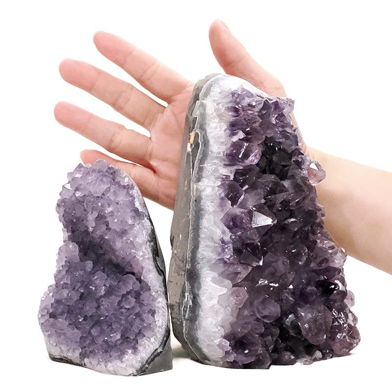 2.46kg Amethyst Polished Crystal Geode Specimen Set 2 Pieces DN2069 4 Amethyst Polished Crystal Geode Specimen Set 2 Pieces DN2069 | Crystal Factory