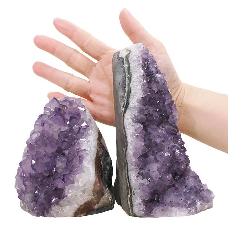 2.68kg Amethyst Polished Crystal Geode Specimen Set 2 Pieces DN2070 4 Amethyst Polished Crystal Geode Specimen Set 2 Pieces DN2070 | Crystal Factory