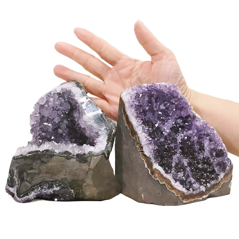 2.79kg Amethyst Polished Crystal Geode Specimen Set 2 Pieces DN2072 4 Amethyst Polished Crystal Geode Specimen Set 2 Pieces DN2072 | Crystal Factory