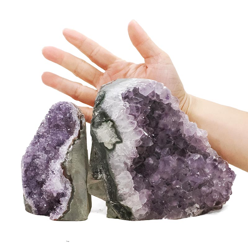 2.91kg Amethyst Polished Crystal Geode Specimen Set 2 Pieces DN2083 4 Amethyst Polished Crystal Geode Specimen Set 2 Pieces DN2083 | Crystal Factory