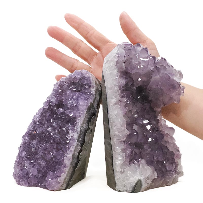 2.74kg Amethyst Polished Crystal Geode Specimen Set 2 Pieces DN2086 4 Amethyst Polished Crystal Geode Specimen Set 2 Pieces DN2086 | Crystal Factory