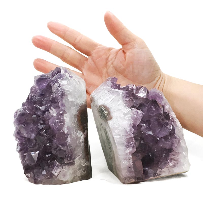 2.86kg Amethyst Polished Crystal Geode Specimen Set 2 Pieces DN2087 4 Amethyst Polished Crystal Geode Specimen Set 2 Pieces DN2087 | Crystal Factory