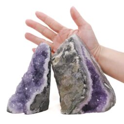 2.58kg Amethyst Polished Crystal Geode Specimen Set 2 Pieces DN2095 5 Amethyst Polished Crystal Geode Specimen Set 2 Pieces DN2095 | Crystal Factory