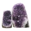 Amethyst Polished Crystal Geode Specimen Set 2 Pieces DN2096 | Crystal Factory