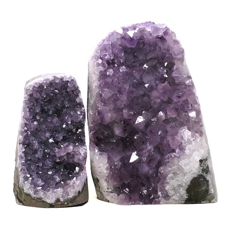 2.92kg Amethyst Polished Crystal Geode Specimen Set 2 Pieces DN2096 3 Amethyst Polished Crystal Geode Specimen Set 2 Pieces DN2096 | Crystal Factory