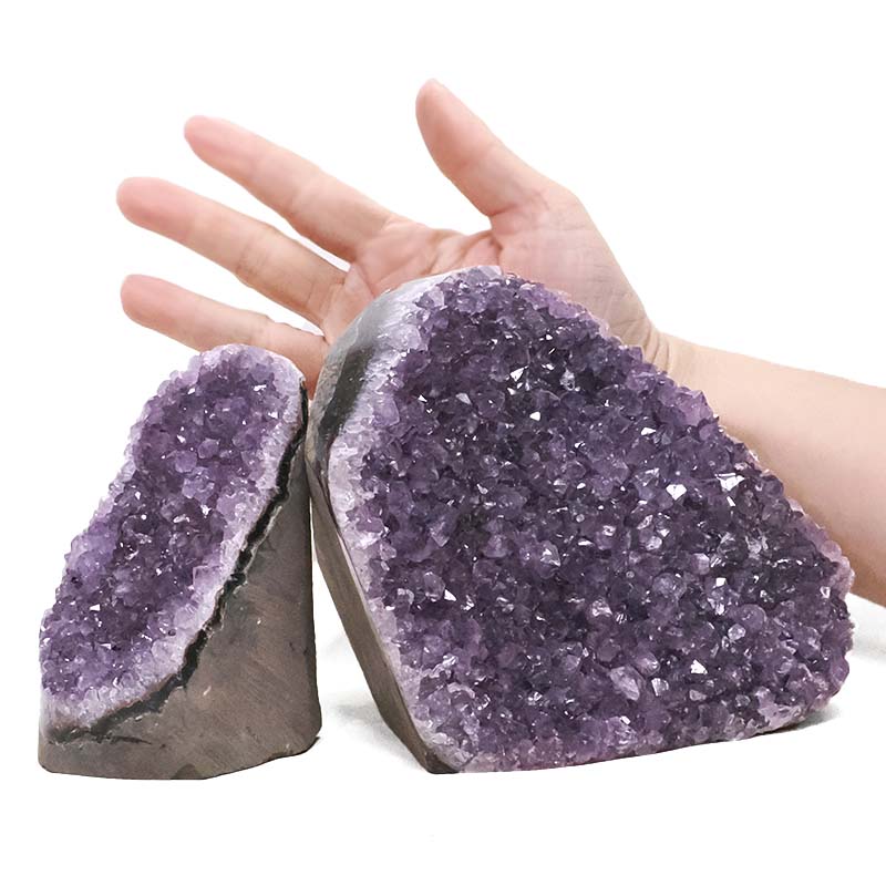 2.76kg Amethyst Polished Crystal Geode Specimen Set 2 Pieces DN2098 4 Amethyst Polished Crystal Geode Specimen Set 2 Pieces DN2098 | Crystal Factory