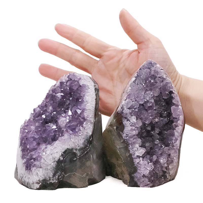 2.44kg Amethyst Polished Crystal Geode Specimen Set 2 Pieces DN2099 4 Amethyst Polished Crystal Geode Specimen Set 2 Pieces DN2099 | Crystal Factory