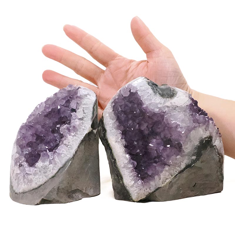 3.05kg Amethyst Polished Crystal Geode Specimen Set 2 Pieces DN2102 4 Amethyst Polished Crystal Geode Specimen Set 2 Pieces DN2102 | Crystal Factory