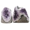 Amethyst Polished Crystal Geode Specimen Set 2 Pieces DN2102 | Crystal Factory