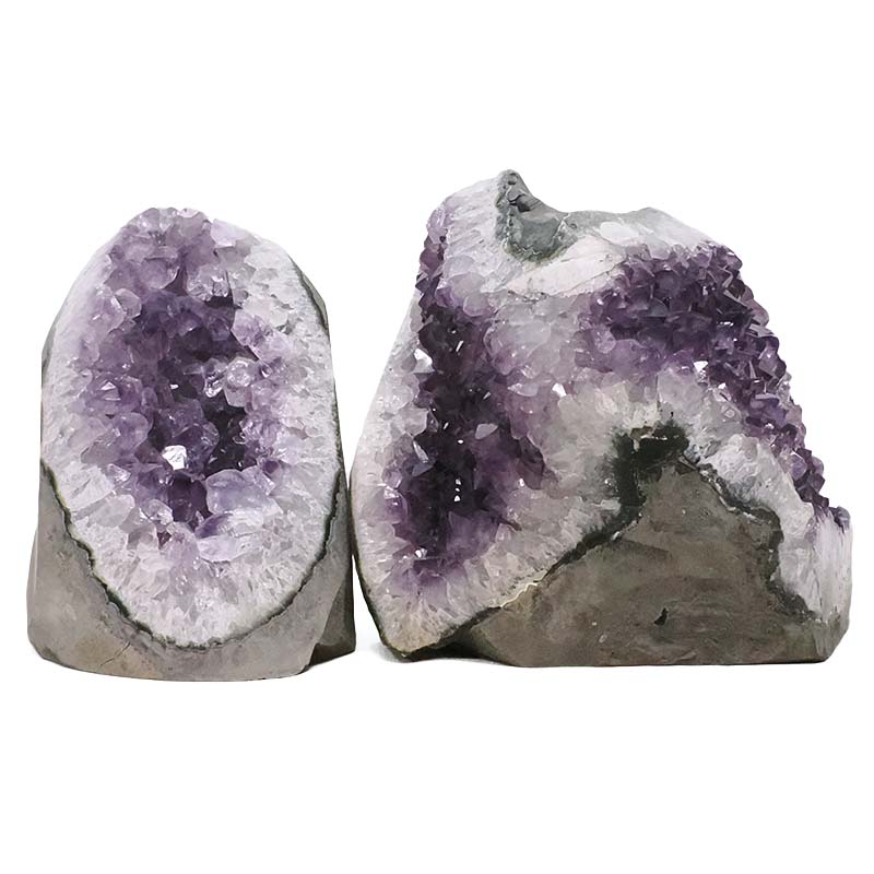 3.05kg Amethyst Polished Crystal Geode Specimen Set 2 Pieces DN2102 3 Amethyst Polished Crystal Geode Specimen Set 2 Pieces DN2102 | Crystal Factory