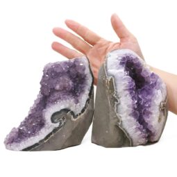 3.07kg Amethyst Polished Crystal Geode Specimen Set 2 Pieces DN2104 5 Amethyst Polished Crystal Geode Specimen Set 2 Pieces DN2104 | Crystal Factory