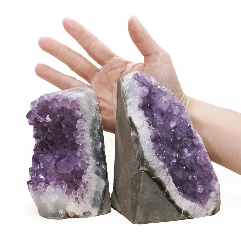 2.80kg Amethyst Polished Crystal Geode Specimen Set 2 Pieces DN2105 4 Amethyst Polished Crystal Geode Specimen Set 2 Pieces DN2105 | Crystal Factory
