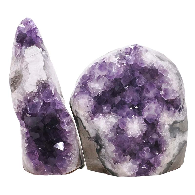 3.52kg Amethyst Polished Crystal Geode Specimen Set 2 Pieces DN2112 3 Amethyst Polished Crystal Geode Specimen Set 2 Pieces DN2112 | Crystal Factory