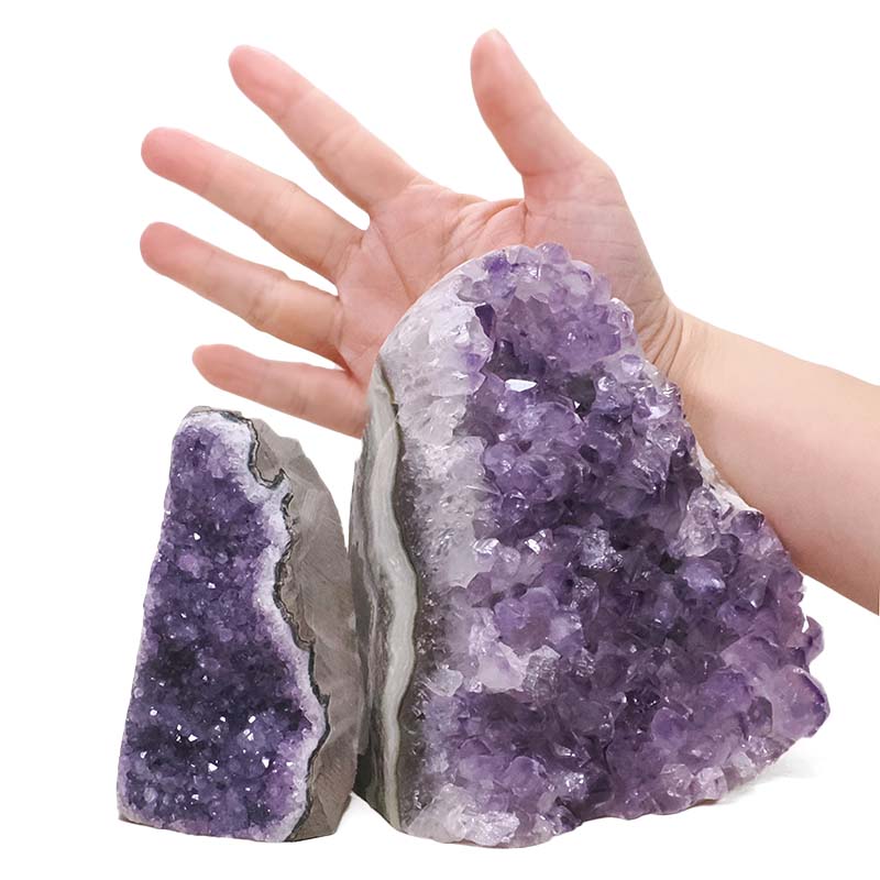 2.89kg Amethyst Polished Crystal Geode Specimen Set 2 Pieces DN2114 4 Amethyst Polished Crystal Geode Specimen Set 2 Pieces DN2114 | Crystal Factory