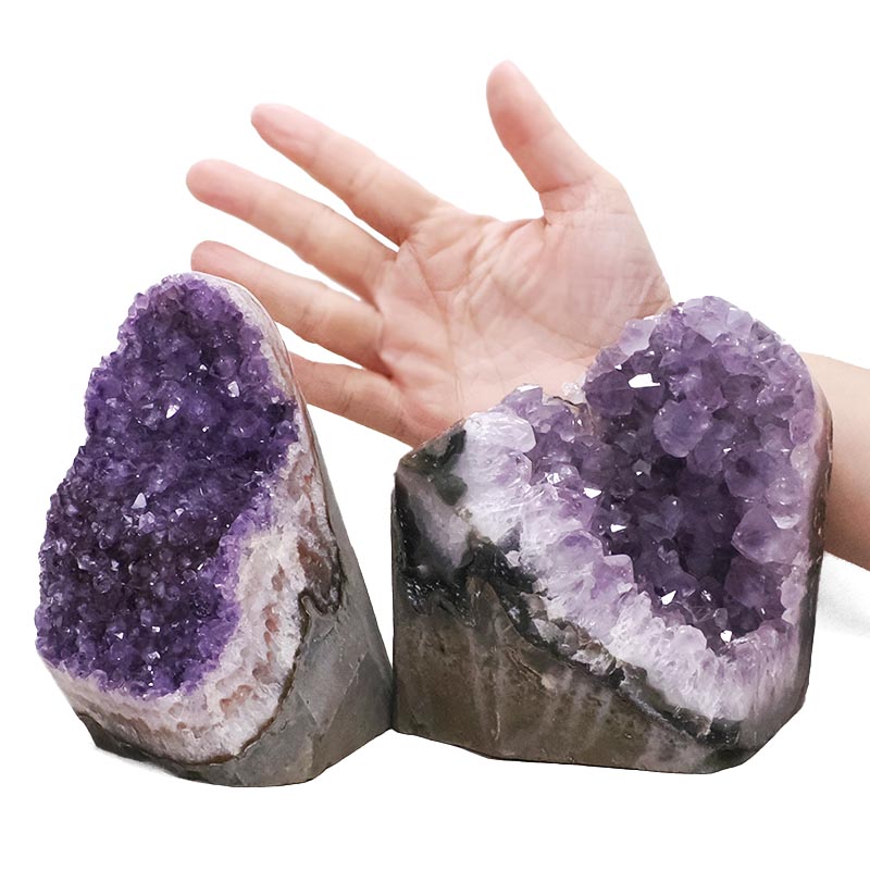 3.21kg Amethyst Polished Crystal Geode Specimen Set 2 Pieces DN2116 4 Amethyst Polished Crystal Geode Specimen Set 2 Pieces DN2116 | Crystal Factory