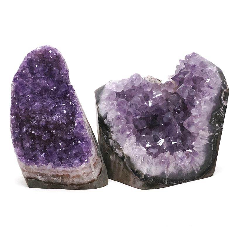 3.21kg Amethyst Polished Crystal Geode Specimen Set 2 Pieces DN2116 3 Amethyst Polished Crystal Geode Specimen Set 2 Pieces DN2116 | Crystal Factory