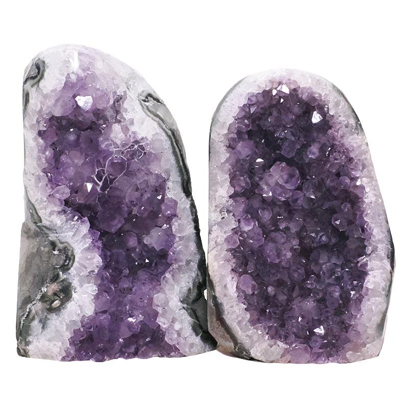 2.87kg Amethyst Polished Crystal Geode Specimen Set 2 Pieces DN2117 3 Amethyst Polished Crystal Geode Specimen Set 2 Pieces DN2117 | Crystal Factory
