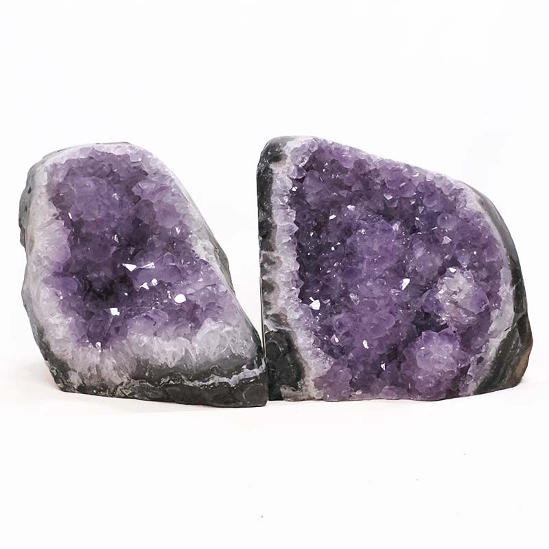 2.94kg Amethyst Polished Crystal Geode Specimen Set 2 Pieces DN2119 3 Amethyst Polished Crystal Geode Specimen Set 2 Pieces DN2119 | Crystal Factory