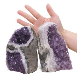 2.78kg Amethyst Polished Crystal Geode Specimen Set 2 Pieces DN2120 5 Amethyst Polished Crystal Geode Specimen Set 2 Pieces DN2120 | Crystal Factory