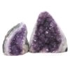 Amethyst Polished Crystal Geode Specimen Set 2 Pieces DN2121 | Crystal Factory