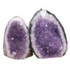 Amethyst Polished Crystal Geode Specimen Set 2 Pieces DN2122 | Crystal Factory