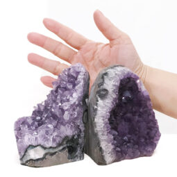 1.96kg Amethyst Polished Crystal Geode Specimen Set 2 Pieces DR565 5 Amethyst Polished Crystal Geode Specimen Set 2 Pieces DR565 | Crystal Factory
