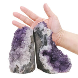 1.99kg Amethyst Polished Crystal Geode Specimen Set 2 Pieces DR566 5 Amethyst Polished Crystal Geode Specimen Set 2 Pieces DR566 | Crystal Factory