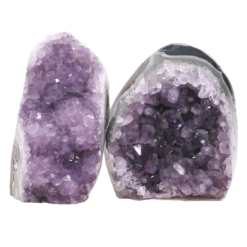 1.86kg Amethyst Polished Crystal Geode Specimen Set 2 Pieces DR567 3 Amethyst Polished Crystal Geode Specimen Set 2 Pieces DR567 | Crystal Factory