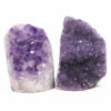 Amethyst Polished Crystal Geode Specimen Set 2 Pieces DR568 | Crystal Factory