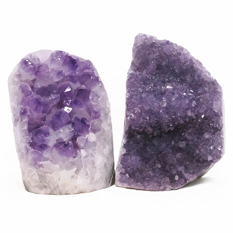 1.93kg Amethyst Polished Crystal Geode Specimen Set 2 Pieces DR568 3 Amethyst Polished Crystal Geode Specimen Set 2 Pieces DR568 | Crystal Factory