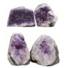 Amethyst Polished Crystal Geode Specimen Set 4 Pieces DN2089 | Crystal Factory