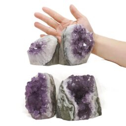 2.98kg Amethyst Polished Crystal Geode Specimen Set 4 Pieces DN2090 5 Amethyst Polished Crystal Geode Specimen Set 4 Pieces DN2090 | Crystal Factory