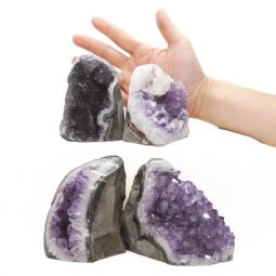 2.82kg Amethyst Polished Crystal Geode Specimen Set 4 Pieces DN2091 5 Amethyst Polished Crystal Geode Specimen Set 4 Pieces DN2091 | Crystal Factory