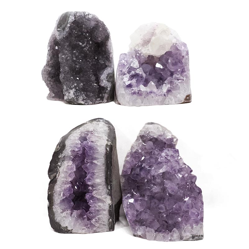 2.82kg Amethyst Polished Crystal Geode Specimen Set 4 Pieces DN2091 3 Amethyst Polished Crystal Geode Specimen Set 4 Pieces DN2091 | Crystal Factory