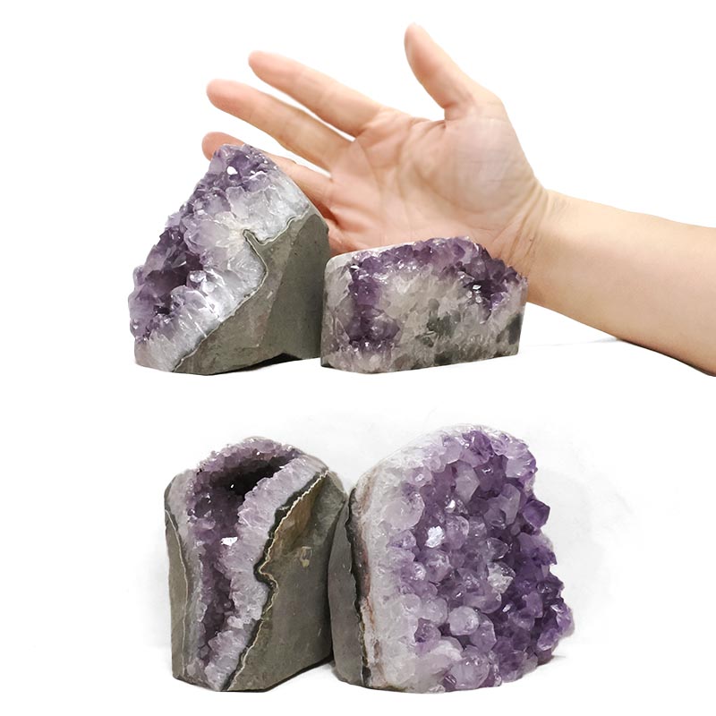 2.94kg Amethyst Polished Crystal Geode Specimen Set 4 Pieces DN2092 4 Amethyst Polished Crystal Geode Specimen Set 4 Pieces DN2092 | Crystal Factory