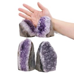 2.69kg Amethyst Polished Crystal Geode Specimen Set 4 Pieces DR571 5 Amethyst Polished Crystal Geode Specimen Set 4 Pieces DR571 | Crystal Factory