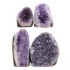 Amethyst Polished Crystal Geode Specimen Set 4 Pieces DR571 | Crystal Factory