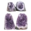 Amethyst Polished Crystal Geode Specimen Set 4 Pieces DR572 | Crystal Factory