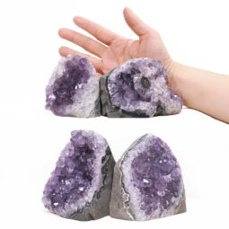 2.62kg Amethyst Polished Crystal Geode Specimen Set 4 Pieces DR574 5 Amethyst Polished Crystal Geode Specimen Set 4 Pieces DR574 | Crystal Factory
