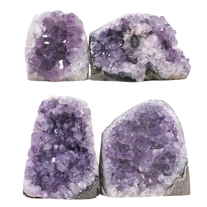 2.62kg Amethyst Polished Crystal Geode Specimen Set 4 Pieces DR574 3 Amethyst Polished Crystal Geode Specimen Set 4 Pieces DR574 | Crystal Factory