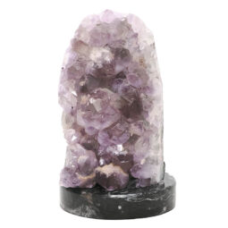 Amethyst Lamp on Orthoseras Base - Purple LED Bulb DS2906 | Crystal Factory