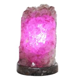 5.59kg Amethyst Lamp on Orthoseras Base - Purple LED Bulb DS2911 6 Amethyst Lamp on Orthoseras Base - Purple LED Bulb DS2911 | Crystal Factory